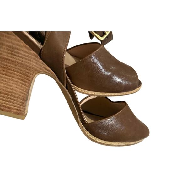 Stuart Weitzman Wood Block Heel Sandals – Women’s Size 11 - Picture 7 of 8